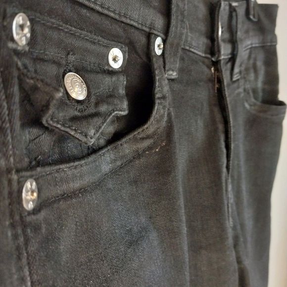 Men's LIKE NEW True Religion Black Rocco Skinny Jeans - Size 32/32 - Picture 2 of 9
